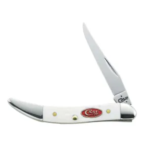 CASE XX SparXX Standard Jig White Synthetic Small Texas Toothpick Pocket Knife (60180)