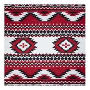 WYOMING TRADERS Southwest Regular 34.5x34.5 Red Black Silk Scarf (SWRB)
