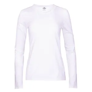 HOT CHILLYS Women's Micro-Elite Chamois White Crewneck Shirt (HC9908-823)