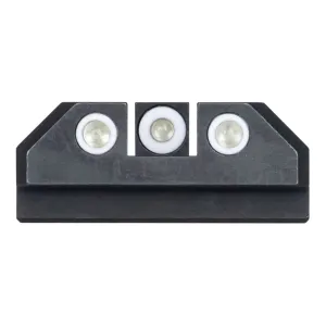 NIGHT FISION Tritium For CZ P-10 C/F White Front Ring /White Rear Rings Night Sight Set (CZU-077-003-WGWG)