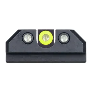NIGHT FISION Tritium For CZ P-10 C/F Yellow Front Ring /U Notch Black Rear Rings Night Sight Set (CZU-077-007-YGZG)