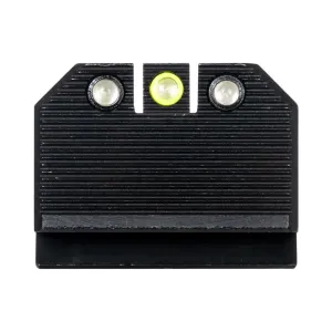 NIGHT FISION Optics Ready Stealth Night Sight Set for S&W M&P w/ RMR/507c/SRO - Yellow Front Ring, Black Rear Rings (SAW-205-311-402-YGZG)