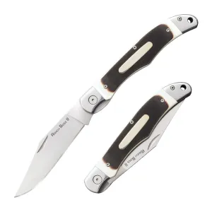 COLD STEEL Ranch Boss II 4in Clip Point Blade Brown Faux Sawed Bone Handle Folding Knife (CS-20NPM1)