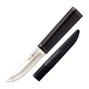 COLD STEEL Finn Bear 4in Straight Back Blade Black Polypropylene Handle Fixed Knife with Sheath (CS-20PC)