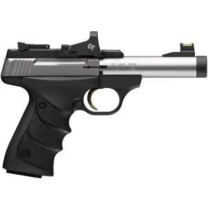 BROWNING Buck Mark Micro Bull 22 LR 4.4in 10rd Stainless Red Dot Suppressor Ready Pistol (51595490)