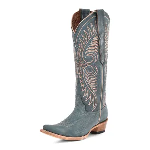CIRCLE G by CORRAL Women's Faded Teal Blue Embroidery Boots (L6120)