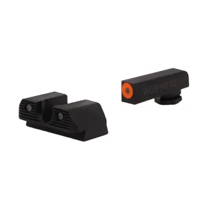 WILLIAMS Triton Pro Series Orange Front/Green Rear Night Sights for Glock 42, 43, 43x, 48 (603894)