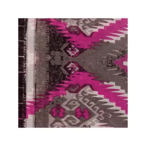 WYOMING TRADERS Aztec Regular Silver Pink Silk Scarf (A2)