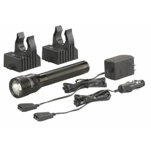 STREAMLIGHT Stinger Classic LED Rechargeable Flashlight with 120V AC/DC Charger and 2-Holders (75662)