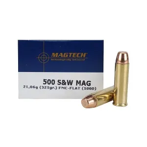 MAGTECH 500 S&W 325 Grain FMJ Flat Ammo, 20 Round Box (500D)