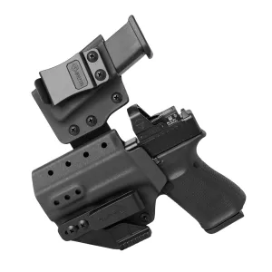 GRITR Appendix IWB Kydex Left Hand Gun Holster for Glock 19 w/ Mag Holder