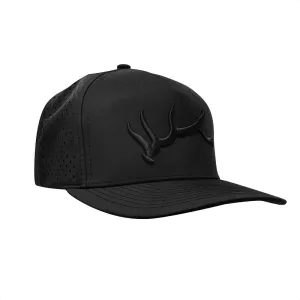 GRITR One Size Casual Trucker Hat for Everyday Wear w/ Patch & Pre-Curved Visor, Black