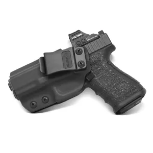GRITR IWB Kydex Left Hand Gun Holster Compatible with Glock 19 (Gen 1-6, G26/ G17/ G19x/ G45/ G34)