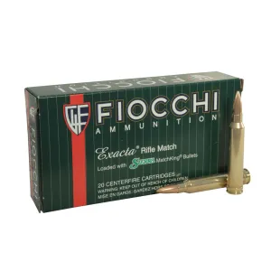 FIOCCHI 300 Win. Mag. 190 Grain HPBT Match King Ammo, 20 Round Box (300WMMKE)