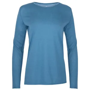 HOT CHILLYS Women's Pepper Bi-Ply Cross Country Blue Crewneck Shirt (PB3070-003)