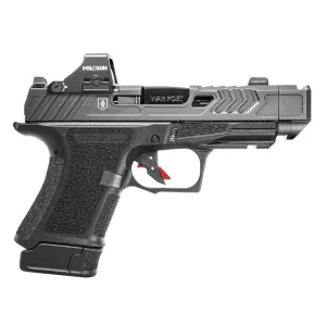 SHADOW SYSTEMS CR920P War Poet 9mm 3.4in Fluted Unthreaded Black Barrel 10rd/13rd Black Pistol with Holosun 507C (SS-4284-H)
