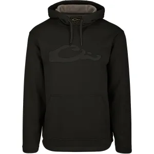 DRAKE Men's LST Silencer Black Fleece-Lined Hoodie (DW2880-BLK)