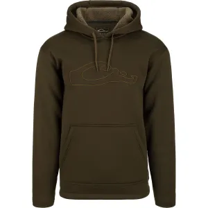 DRAKE Men's LST Silencer Green Timber Fleece-Lined Hoodie (DW2880-GTB)