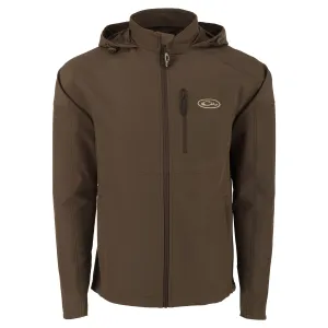 DRAKE Men's Rain Brake Lightweight Solid Softshell Dark Earth Jacket (DS7530-DEA)