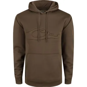DRAKE Men's The Back Eddy Embossed Chocolate Chip Solid Hoodie (DS2298-CHC)