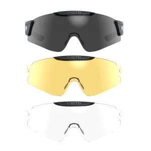 BERETTA InterMask Fume & Neutral & Yellow Shooting Eyeglasses with Interchangeable Lenses (OC081D00490MX1UNI)