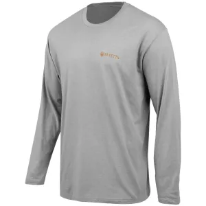 BERETTA Men's Walk Em Stone Heather Long Sleeve T-Shirt (TS233T1890096B)