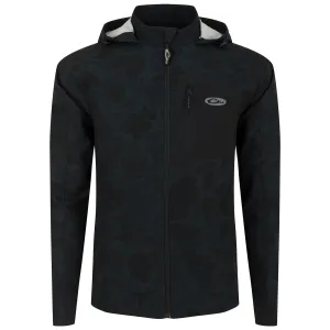 DRAKE Men's Rain Brake Lightweight Camo Softshell Old School Black Jacket (DS7531-041)
