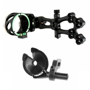 TRUGLO Veros 5-Pin Black Hunting Sight w/ EZ-Rest Arrow Rest (TG5105B+TG615B)