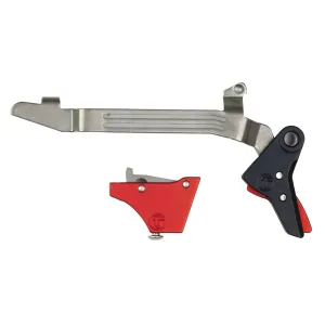TIMNEY TRIGGERS Alpha Glock 3-4 - Large-Red Trigger (TIMN-AG-3-4-Large-RED)