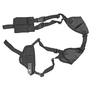 Bulldog Cases Deluxe Pro Ambidextrous Black Shoulder Holster for Compact Auto Handgun w/ 3.75in Barrel (WSHD 3)