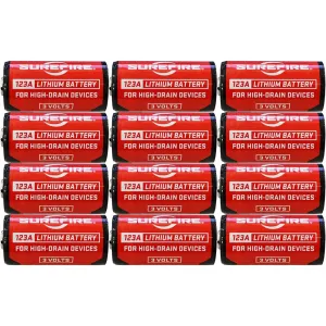 SUREFIRE 12-pc 123A Lithium Batteries (SF12A-BB CS)