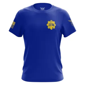WE THE PEOPLE HOLSTERS Vault 1776 Blue Short Sleeve Shirt (CREWX-B_0313-D-FL)