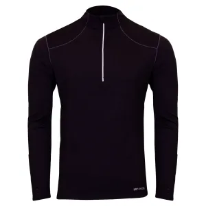 HOT CHILLYS Men's Clima-Tek Black Zip-T Top (HC5609-101)