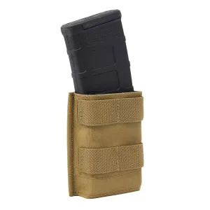 ESSTAC Single 5.56 Coyote Brown Midlength KYWI Pouch with Webbing, 2x Fight Light Malice Attachment (556.S.M-2xFLM-COY)