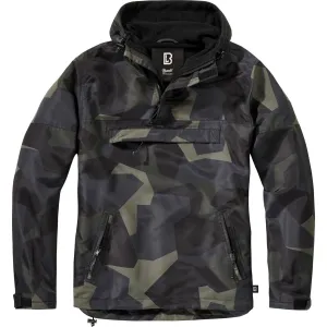 BRANDIT INDIVIDUAL WEAR Men's Windbreaker Dark Camo M90 Fleece-Lined Quarter Zip Pullover (3001-12199)