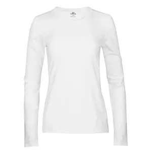 HOT CHILLYS Women's Micro-Elite Chamois White Crewneck (HC9630-823)