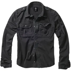 BRANDIT INDIVIDUAL WEAR Men's Rugged Black Long Sleeve Shirt (9373-11002)