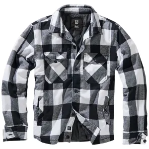 BRANDIT INDIVIDUAL WEAR Men's Flannel Lumber White/Black Check Jacket (9478-10046)
