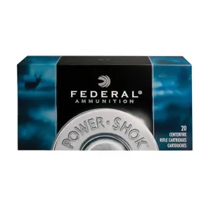 FEDERAL Power-Shok 22-250 Rem. 55 Grain Soft Point Ammo, 20 Round Box (22250A)