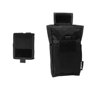 GRITR Tactical Molle Dump Pouch, Foldable Dump Bag for Belts, Black