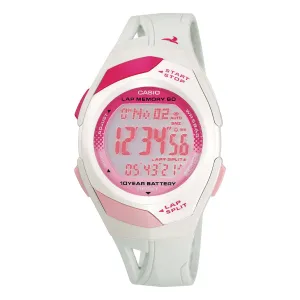 CASIO Ladies Runner Pink/White Watches (STR300-7)