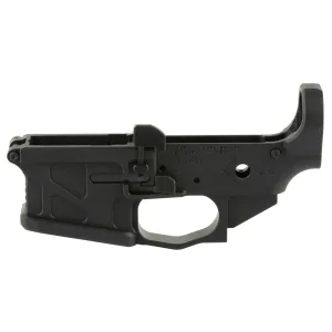 AMERICAN DEFENSE MFG UIC BILLET 223 Rem/556NATO Semi-Auto Stripped Lower Receiver w/ Installed Ambi Magazine Release & Bolt Catch (AD-UICLS-BLK)