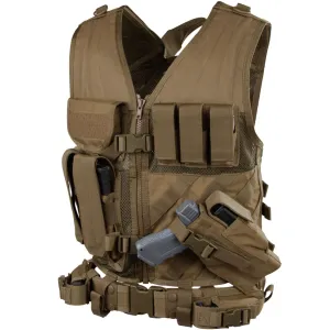 CONDOR OUTDOOR Cross Draw M/L Coyote Brown Vest (CV-498)