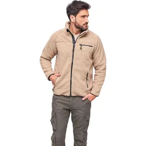 BRANDIT INDIVIDUAL WEAR Men's Fleece Full Zip Camel Jacket (5021-20070)