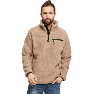 BRANDIT INDIVIDUAL WEAR Men's Fleece Quarter Zip Camel Jacket (5022-20070)
