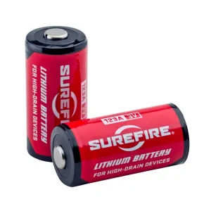 SUREFIRE Shrink-Wrapped 123A Lithium Batteries - 65 Pairs in Clear Plastic Fishbowl w/ Lid (SF2-SW-BULK)