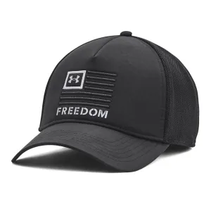 UNDER ARMOUR Men's Freedom Black/Black/Steel Trucker Cap (1351640-001-OSFA)