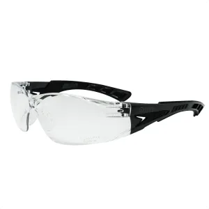 GRITR Shooting Safety Glasses w/ Anti-Fog Scratch Resistant Lenses, Black