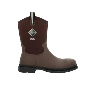 MUCK BOOT COMPANY Men's Chore Mid Dark Brown Western Alloy Toe Boots (MCHWM91)