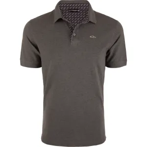 DRAKE Men's Pique Logo Castlerock Grey Heather Polo (DS4090-CRG)